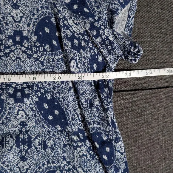 Skies Are Blue Navy and White Short Sleeve Blouse Size 3X NWT - Picture 6 of 8